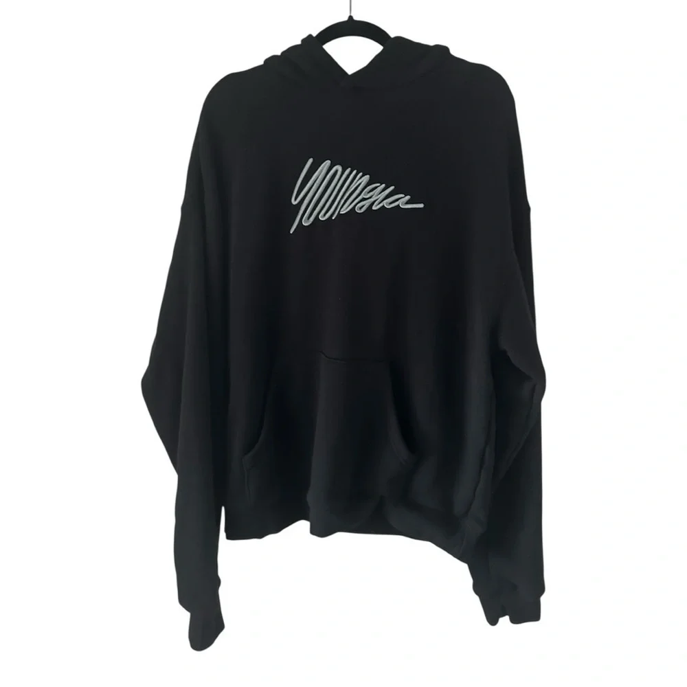 YoungLA 510 Men’s Wavy Hoodies 100% cotton Black Hoodie Sweater White Logo - Picture 1 of 6